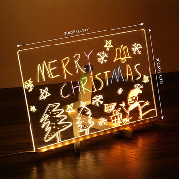 3D Acrylic Dry Erase Board with Light up Dry Erase Board with Stand