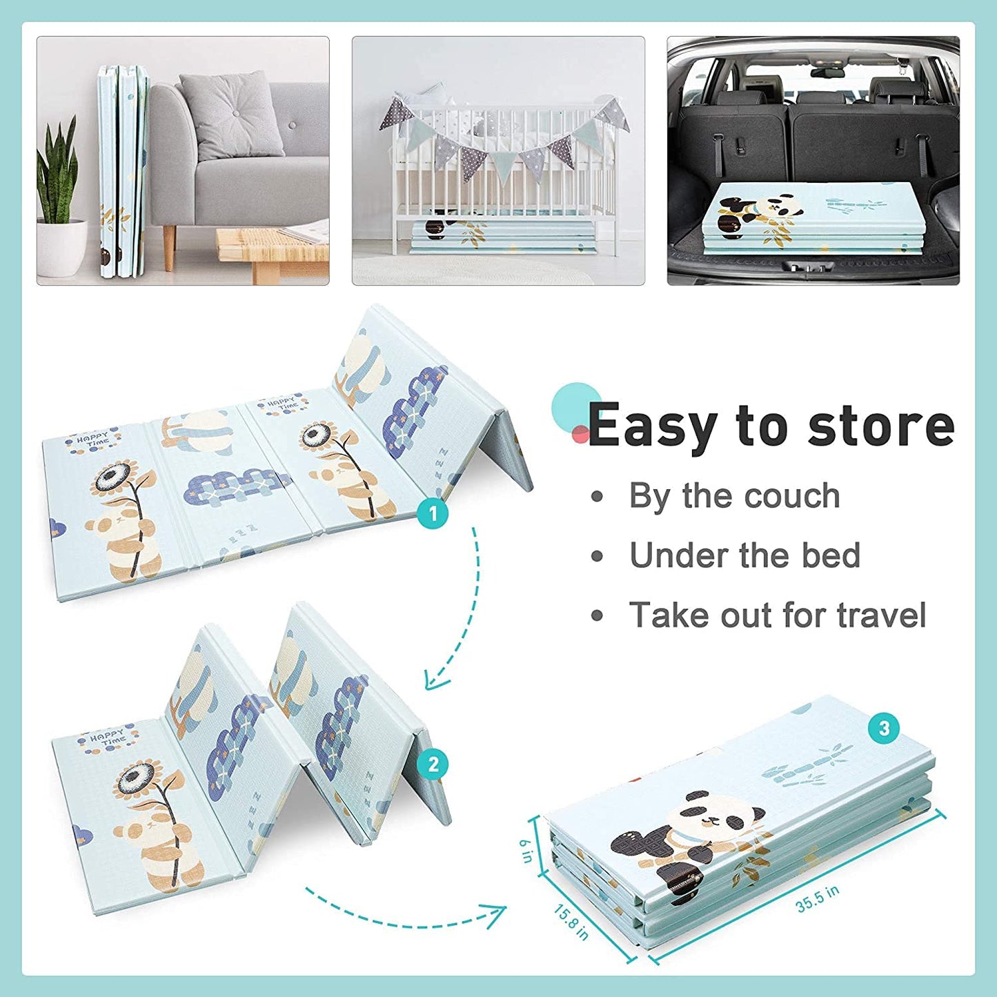 Baby Floor Mat Easy to Fold | 150x180cm |
